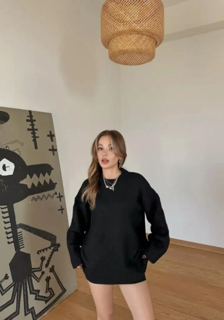 MOODAY Düz Renk Kazak 