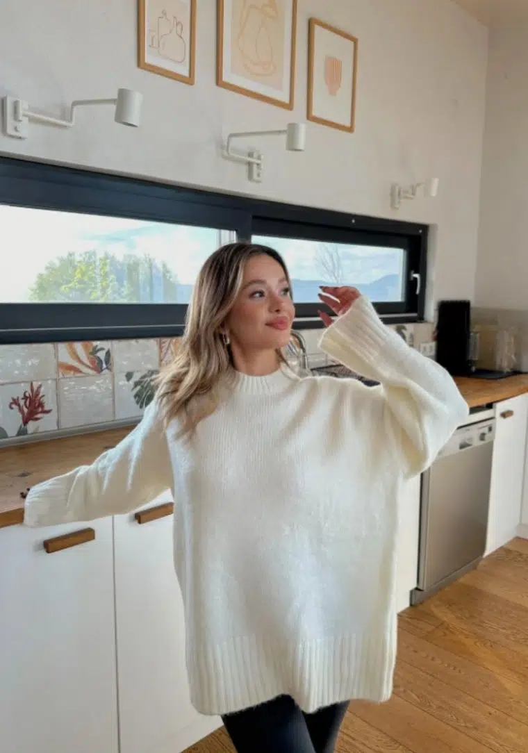 MOODAY Düz Renk Kazak 