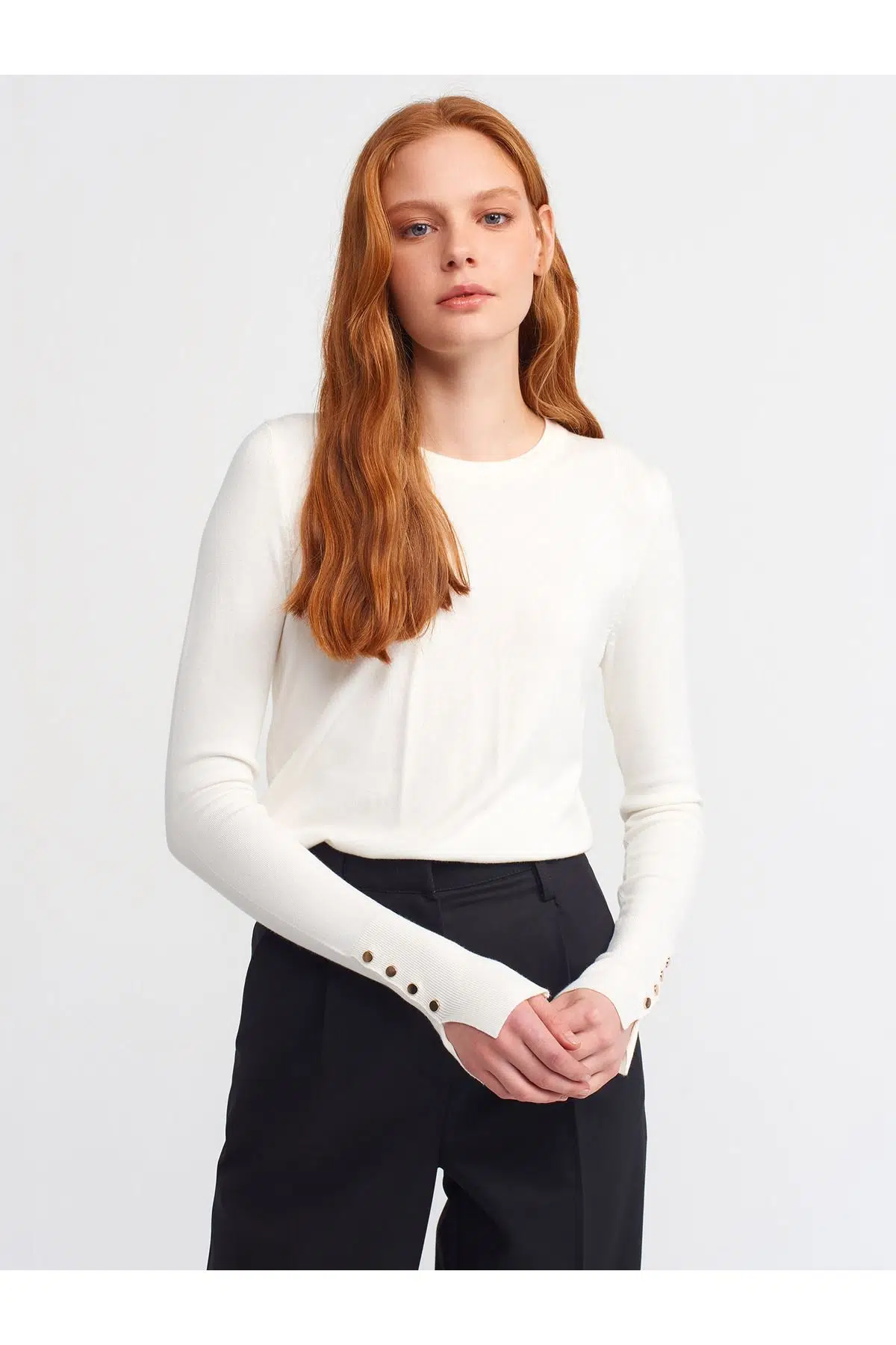 1267 DİL Bisiklet Yaka Kol Ortası Droplu Kazak 