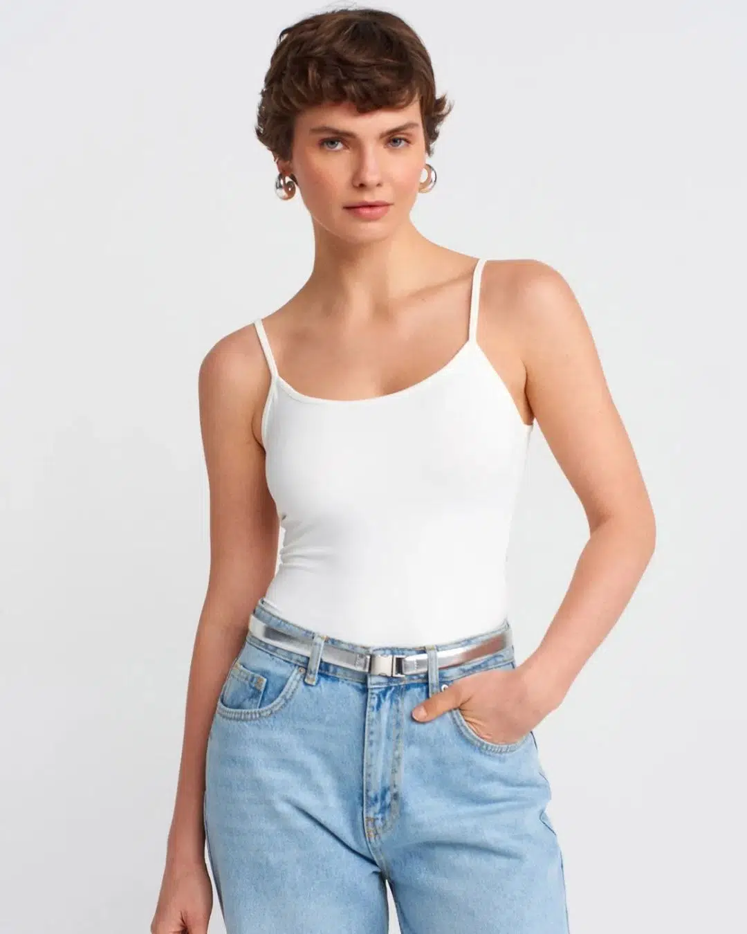 20901 DİL İnce Askılı Poliamid Top 