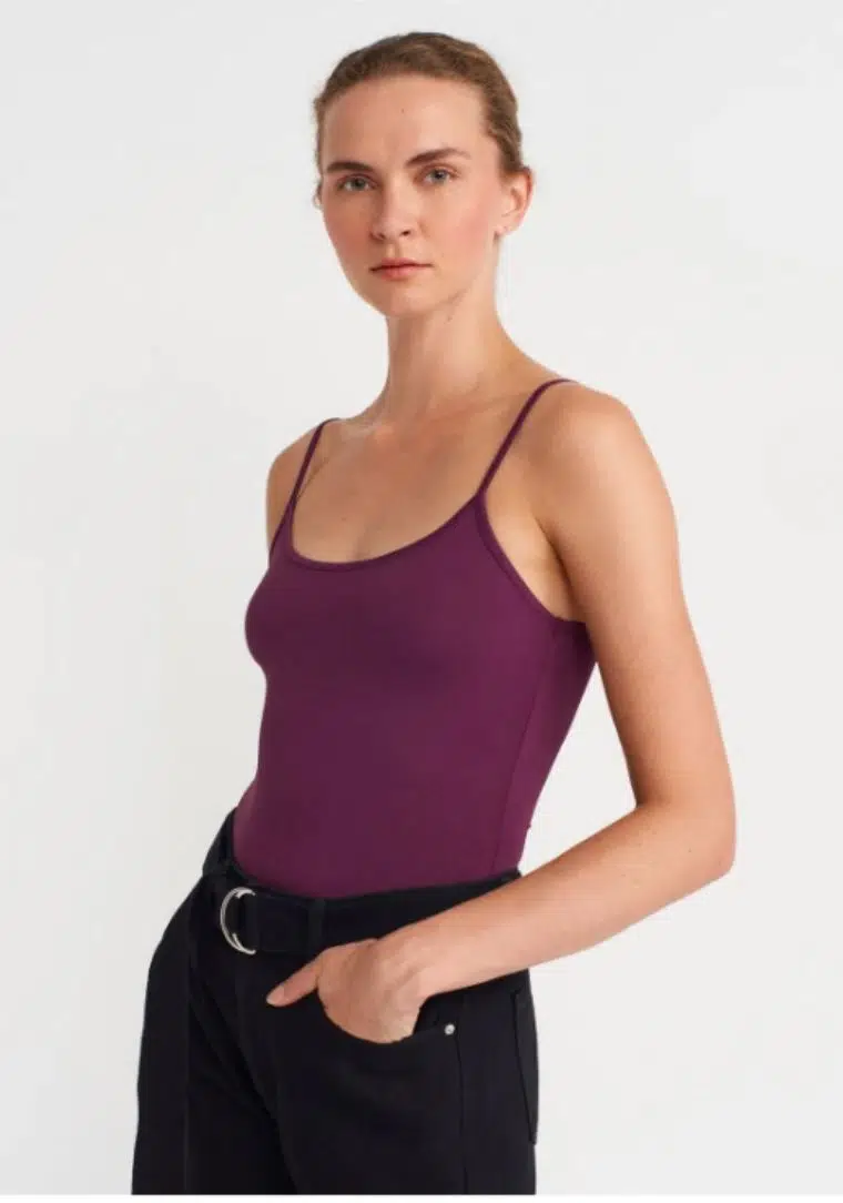 20901 DİL İnce Askılı Poliamid Top 