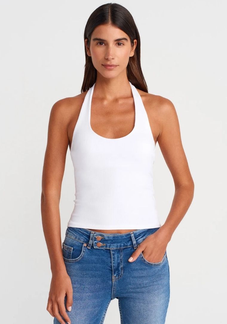 21052 DİL Halter Yaka Top 