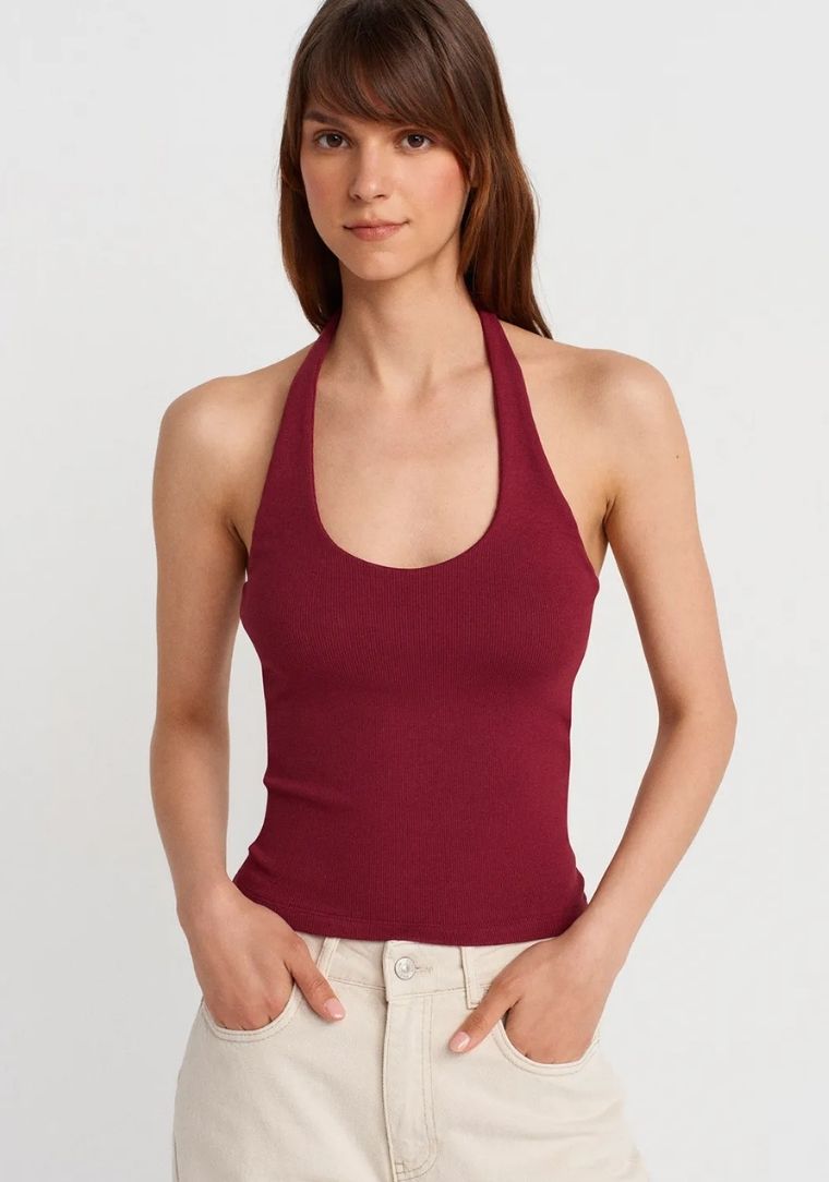 21052 DİL Halter Yaka Top 