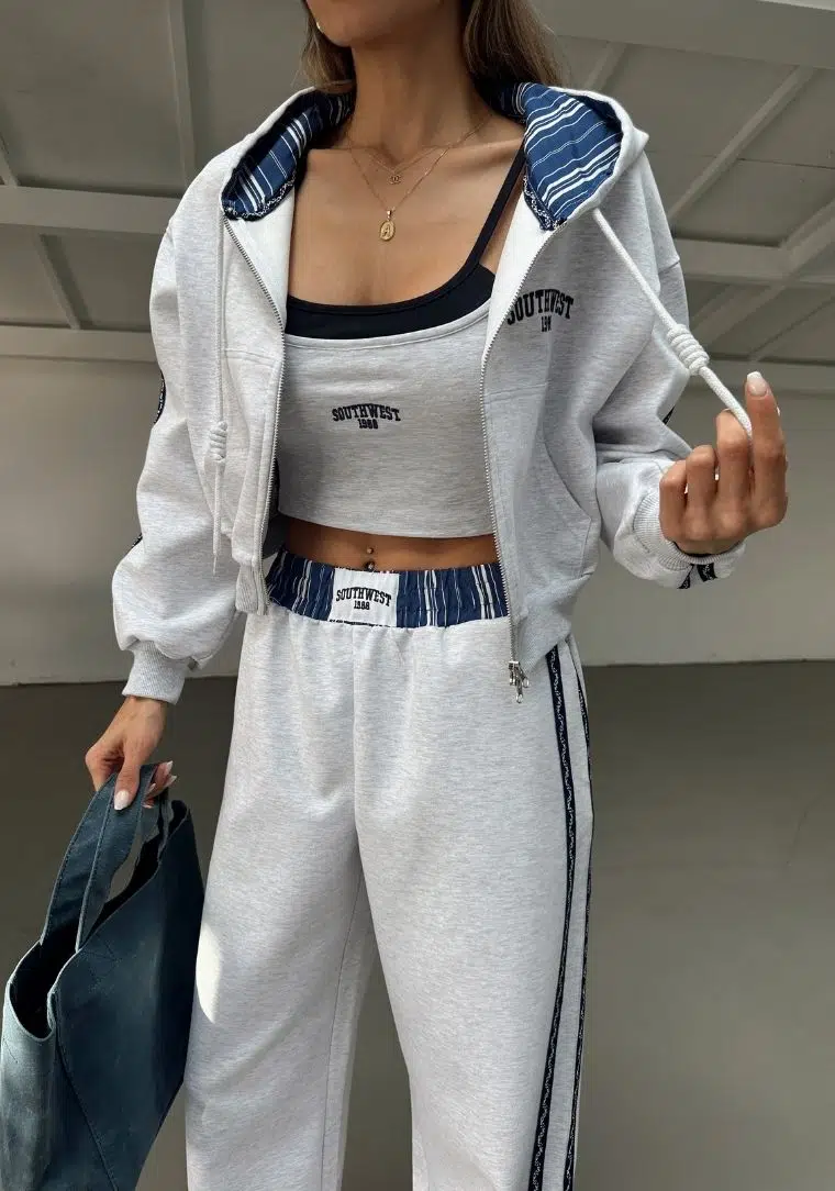 Kumaş Matchli Sweatshirt 