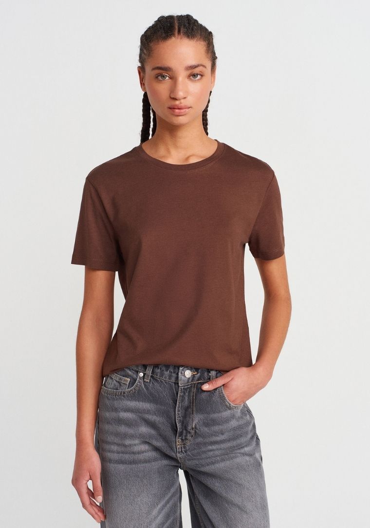 31791 DİL Bisiklet Yaka Tshirt 