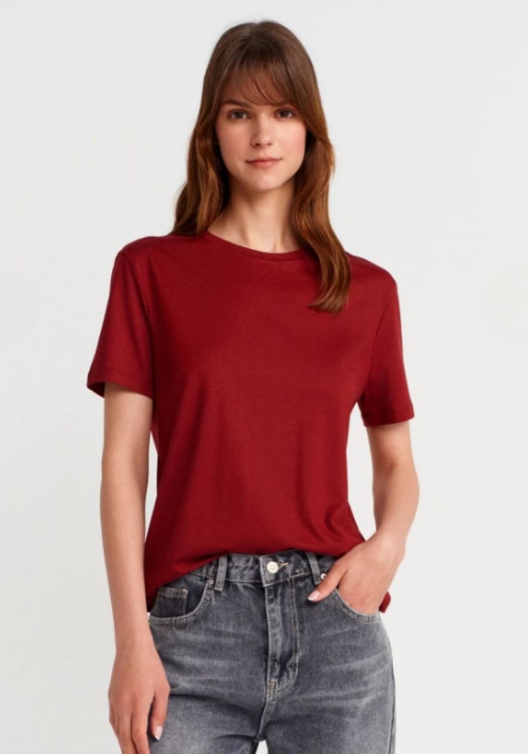 31791 DİL Bisiklet Yaka Tshirt 