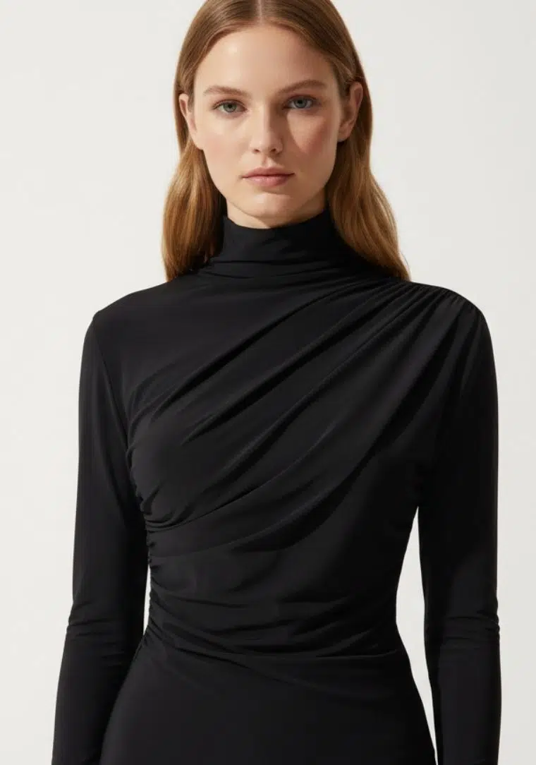 Omuz Ve Bel Pile Bluz 