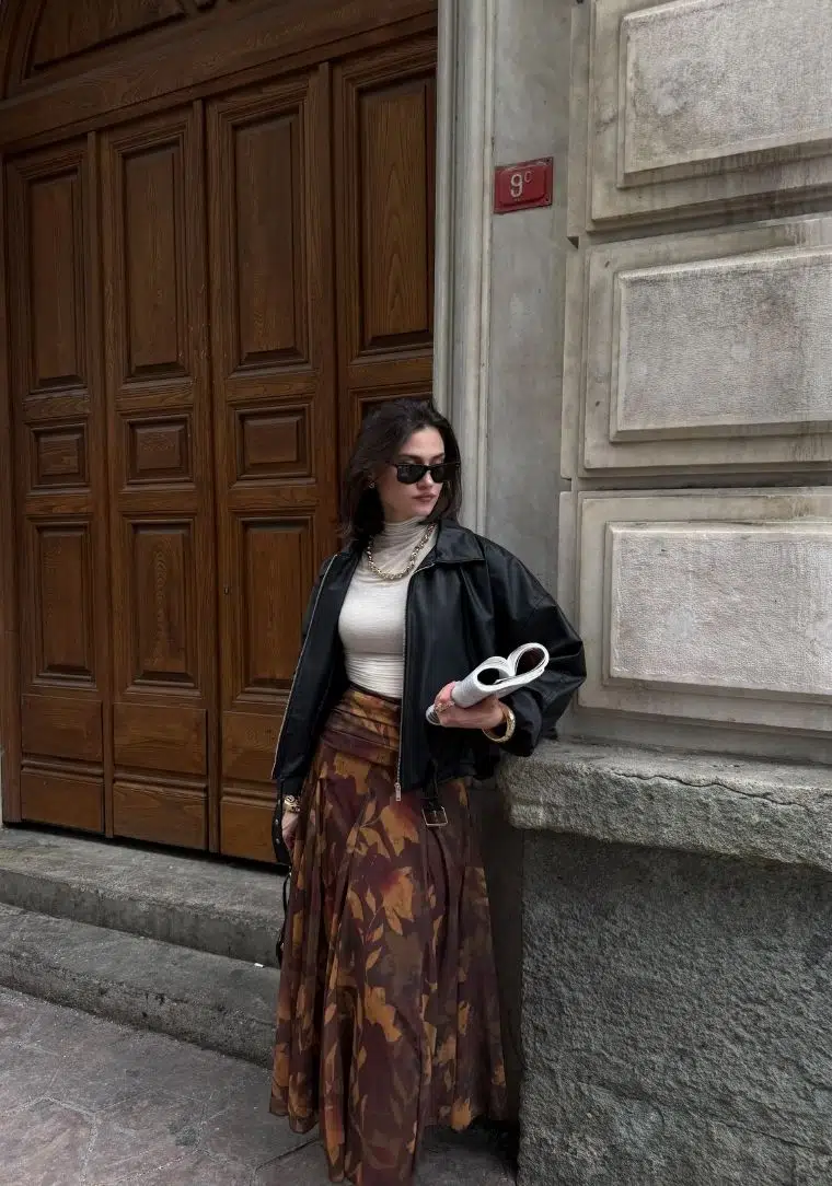 MOODAY Şal Desen Etek 