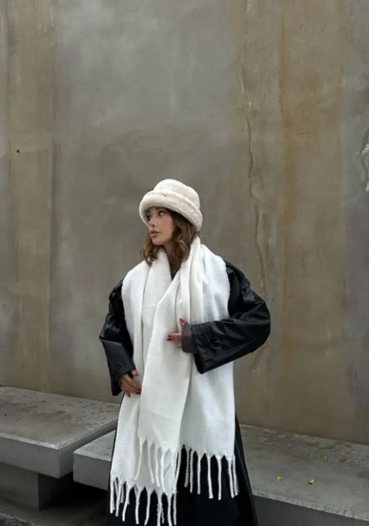 Püsküllü Şal EKRU