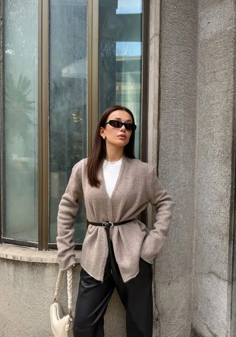 MOODAY Kemerli Hırka 