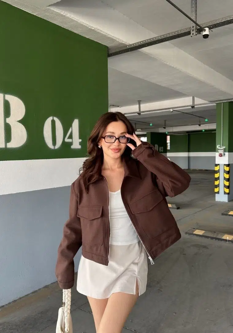 Çift Cepli Polo Yaka Ceket 