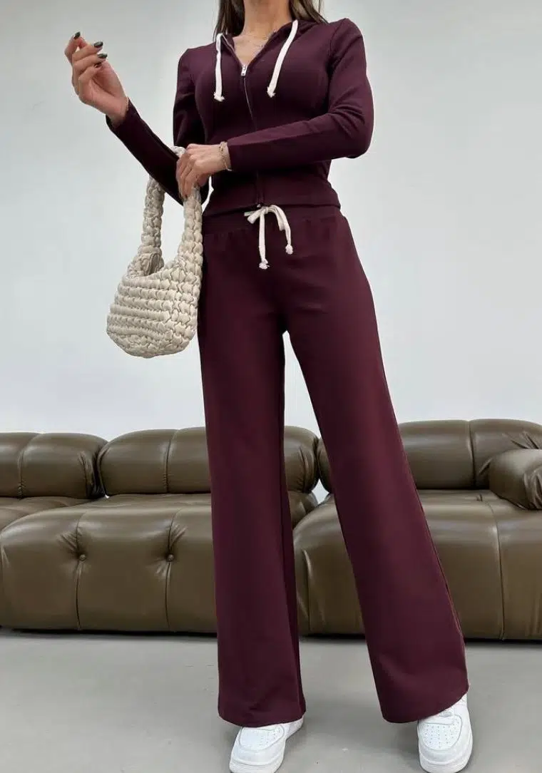 Kapşonlu Hırka Eşofman Takım 